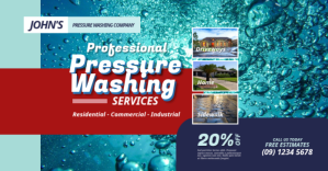 Pressure Washing Facebook Shared Image template