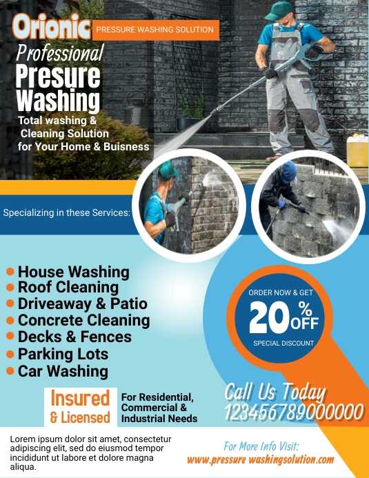 Pressure Washing Flyer Template PosterMyWall