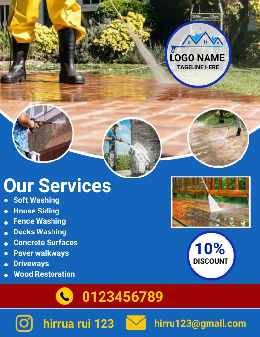 pressure washing flyer Template PosterMyWall