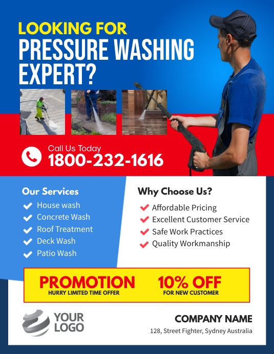 pressure washing flyer template ads PosterMyWall
