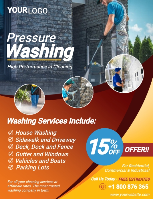 Pressure washing flyer template PosterMyWall Pressure washing flyer template PosterMyWall