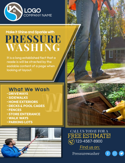 Pressure Washing Flyer Template Pamflet (Letter AS)