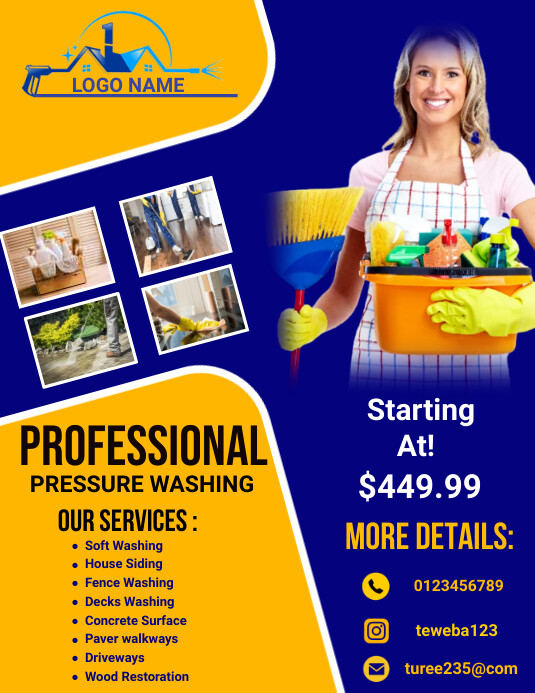 pressure washing flyers , home cleaning flyer Template PosterMyWall