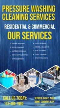 pressure washing flyers , home cleaning flyer Instagram Reel template