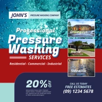 Pressure Washing Instagram Post template