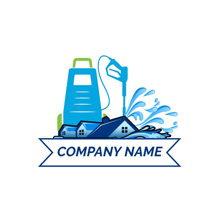 pressure washing logo Logotipo template