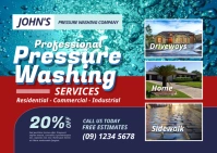 Pressure Washing Postcard template
