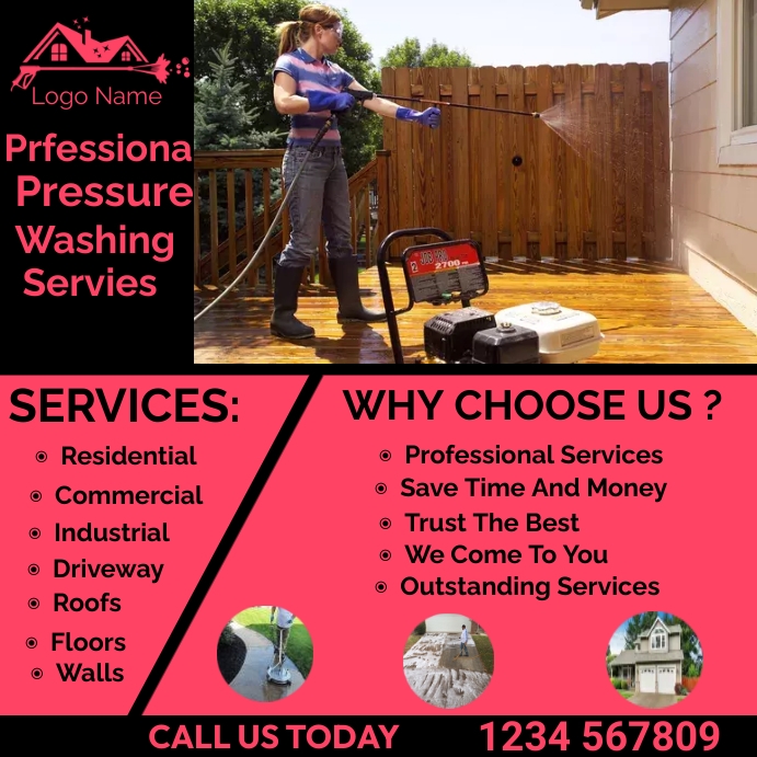 pressure washing services flyer Template PosterMyWall