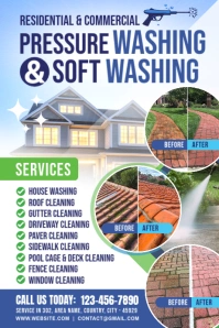 Pressure Washing Services Poster Template