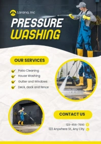 pressure washing services template A4