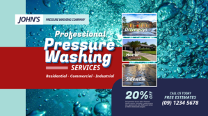 Pressure Washing Twitter Post template