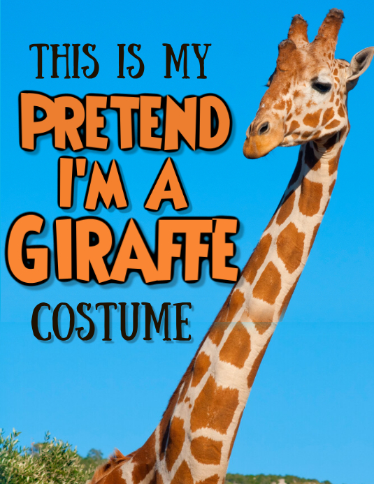 Pretend I'm a Giraffe Template 传单(美国信函)