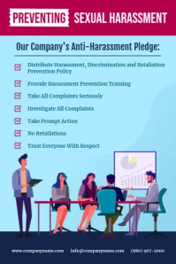 Preventing Sexual Harassment at Work Poster Plakkaat template