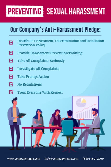 Preventing Sexual Harassment at Work Poster Template | PosterMyWall