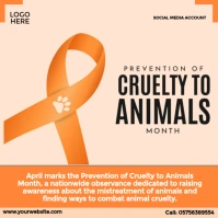 Prevention of Cruelty to Animals Month Instagram-bericht template