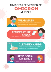 Prevention of omicron Infographic Template A4