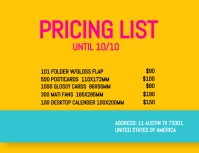 PRICE CHART List Template PosterMyWall