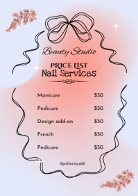 Price List Nail Services A3 template
