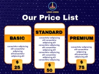 Pricing List Yard Sign template