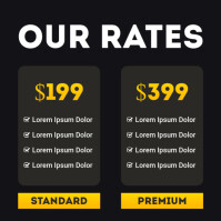 pricing packages template Instagram Post