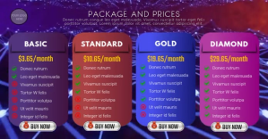 紫色 Pricing Packages Facebook Shared Image Template