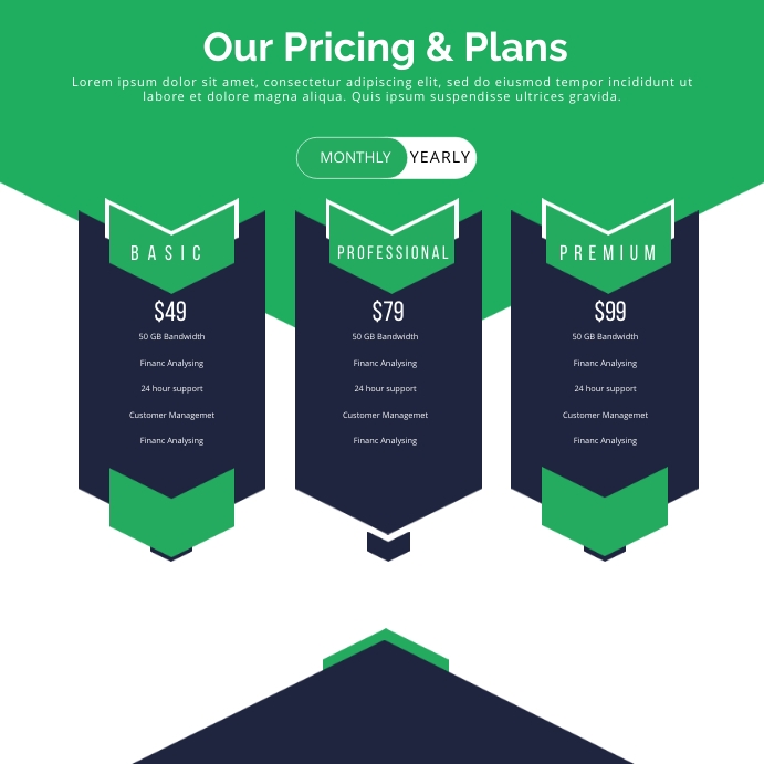 Pricing Plans Templates PosterMyWall
