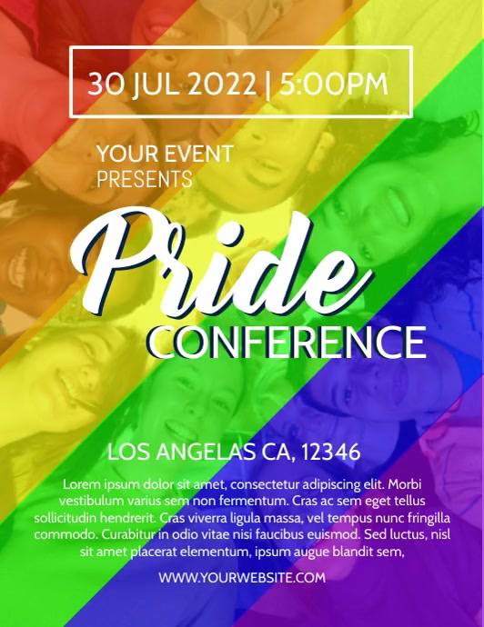 PRIDE CONFERENCE EVENT 2 Folheto (US Letter) template