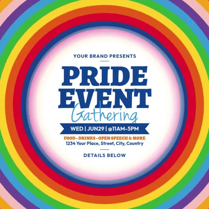 Pride Event Gathering Post Template | PosterMyWall