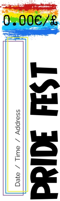 Pride Fest Ticket Template PosterMyWall