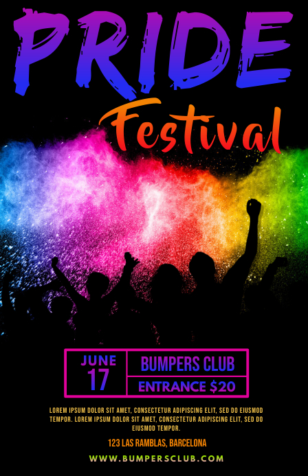Pride Festival Poster Template Postermywall
