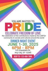 Pride Month Ads Póster template