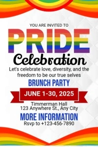 Pride Month Celebration Poster template