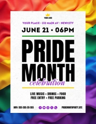 Pride Month Celebration Flyer Iflaya (Incwadi ye-US) template
