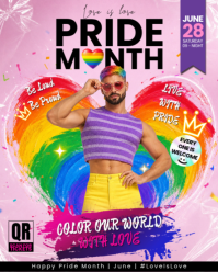 Pride Month Celebration Instagram Portrait Template