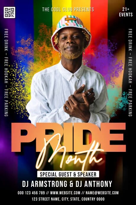 Pride Month Cartaz template