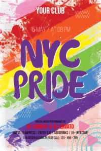 Pride Month แบนเนอร์ 4' × 6' template