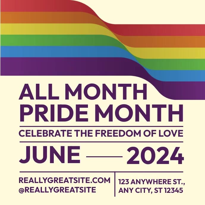 Pride Month Event Instagram Post template