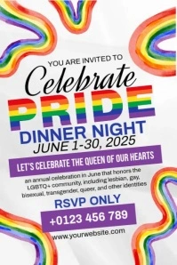 Pride Month Invitation โปสเตอร์ template