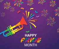 Pride month medium rectanglr Rectángulo Mediano template