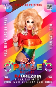 Pride Month Night Party Tabloide template