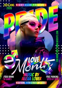 Pride Month Night Party A4 template