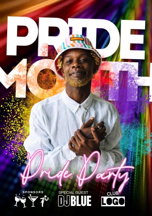 Pride Party A4 template