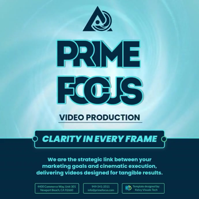 PRIME FOCUS VIDEO PRODUCTION Template PosterMyWall