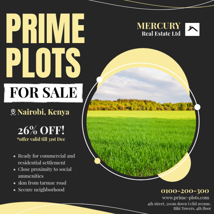 Prime plots for sale Template | PosterMyWall