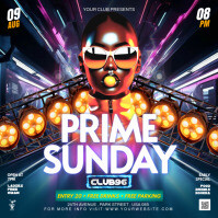 prime sunday party ad flyer poster template