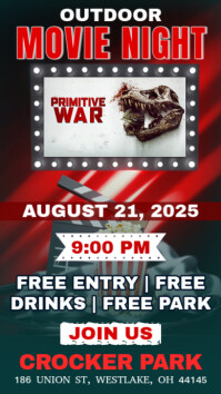 Primitive War Outdoor Movie Night Instagram Story Template