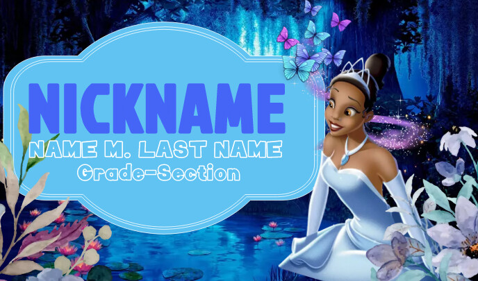 Princes Name Tag Template PosterMyWall