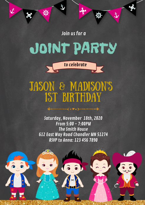 Modele Invitation Anniversaire Princesse Et Pirates Postermywall Modele Invitation Anniversaire Princesse Et Pirates Postermywall