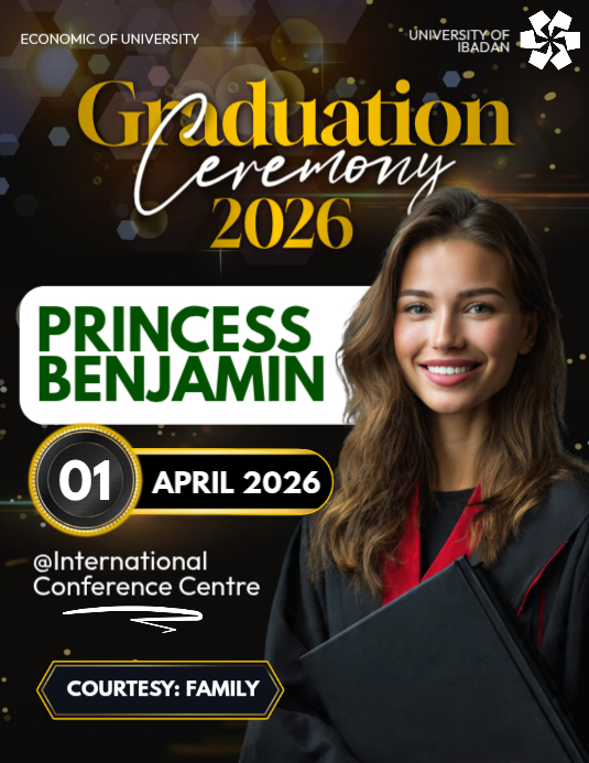 Princess Benjamin Graduation Ceremony 2026 Celebration Templat ...