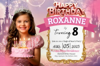 Princess Birthday Tarpaulin Banner template